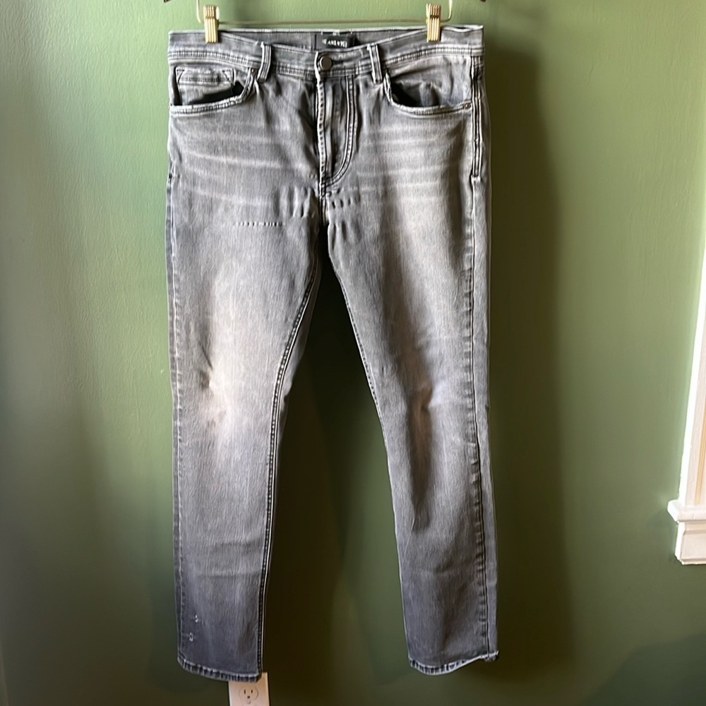 BLANK NYC Slim Straight/Fit - 34 - Horatio Black Distressed Jeans